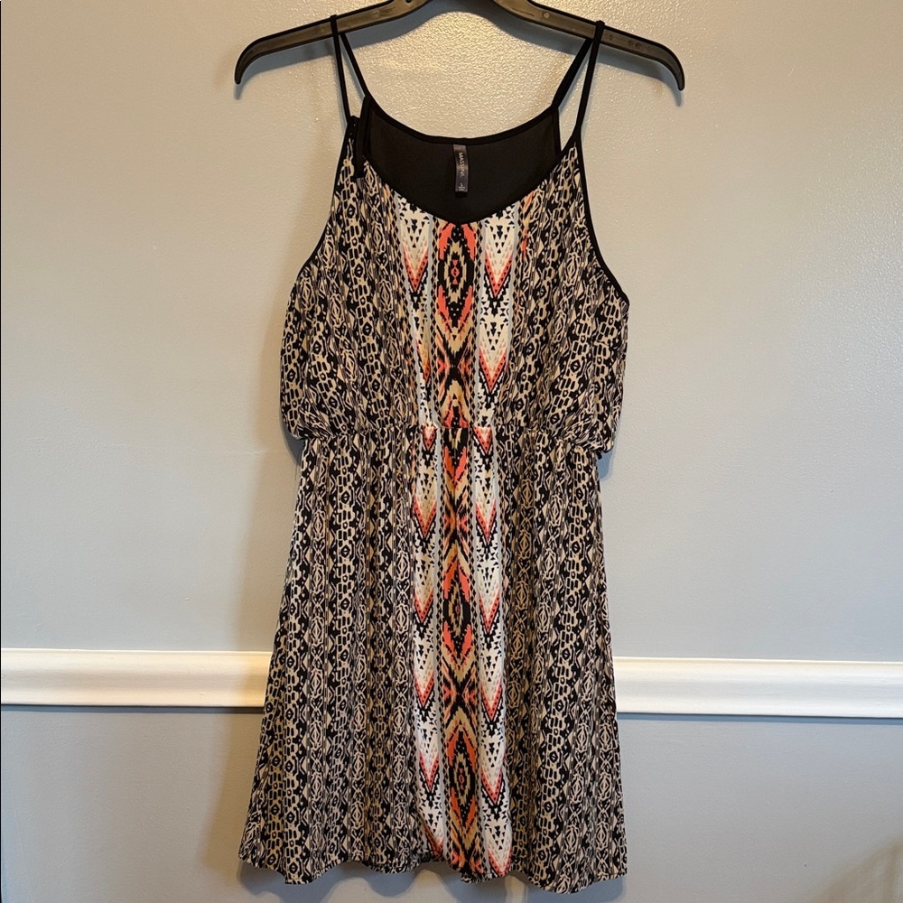 Massini Black and Patterned Maxi Dress